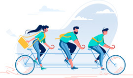 De fiets van de zaak